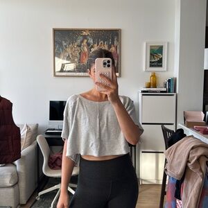 Aerie Gray Cropped Top